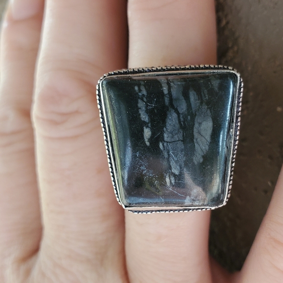 New Picasso Jasper 925 Silver Ring. - Picture 8 of 12